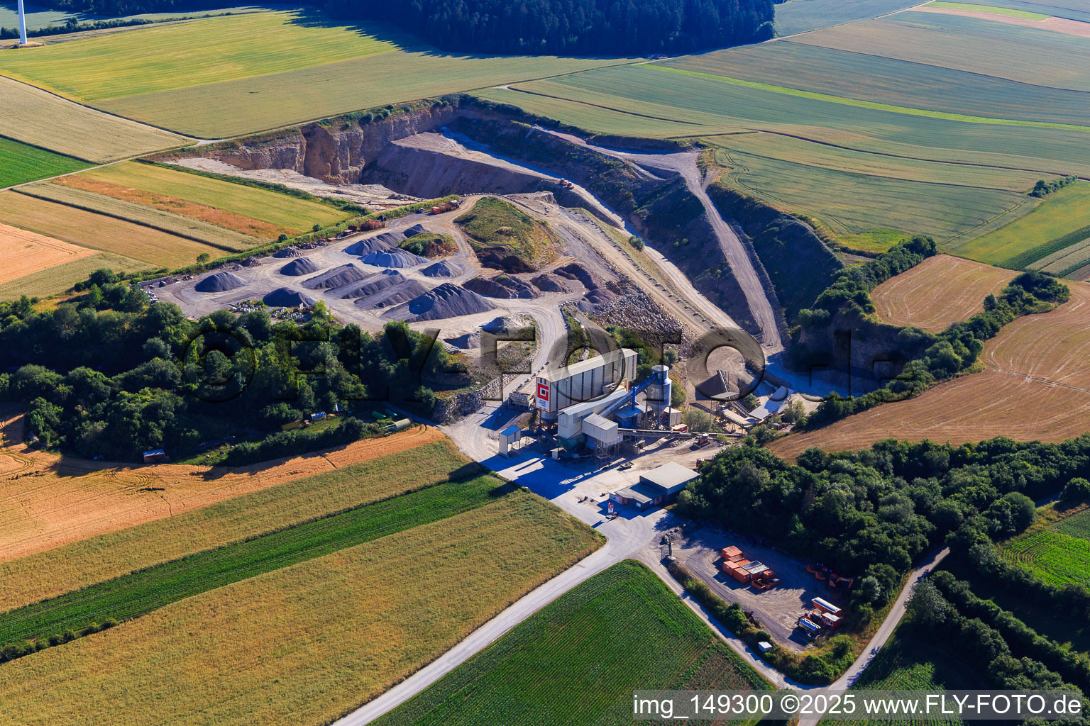 Luftbild von Schotterwerk / Steinbruch Seedorf in Dunningen im Bundesland Baden-Württemberg, Deutschland
