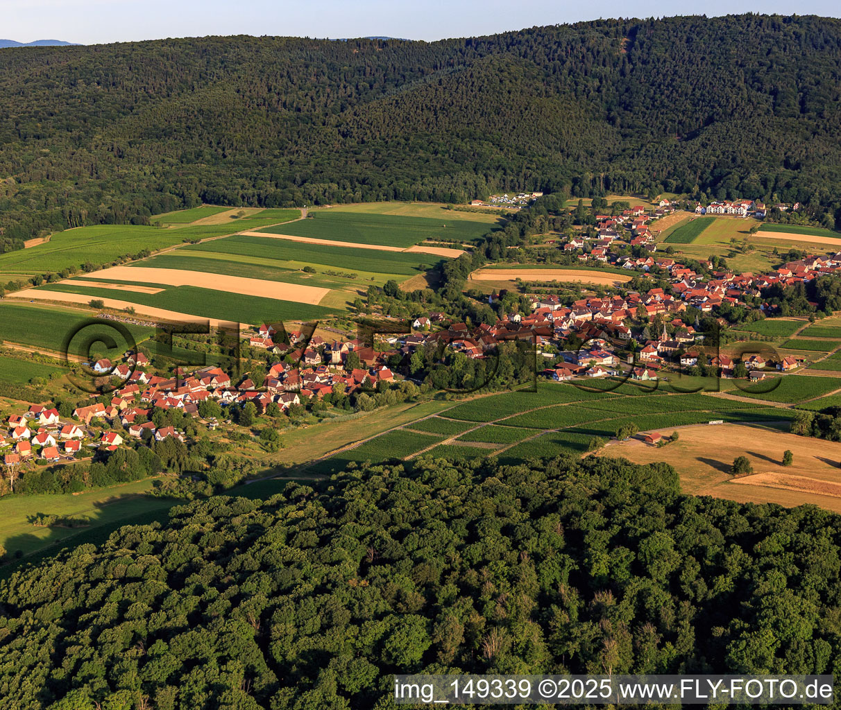 Ortsansicht aus Osten in Cleebourg im Bundesland Bas-Rhin, Frankreich