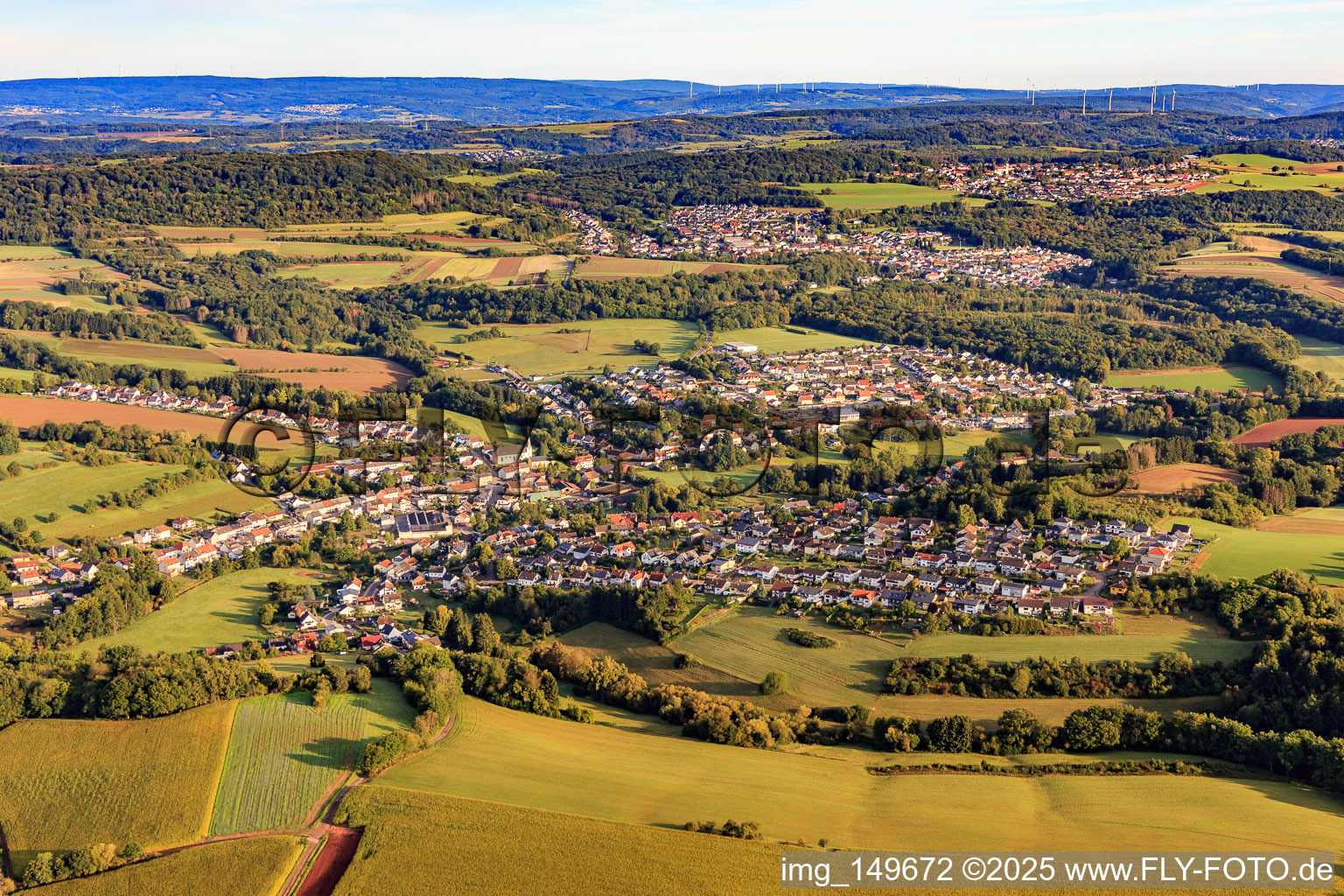 Thalexweiler aus Süden in Lebach im Bundesland Saarland, Deutschland