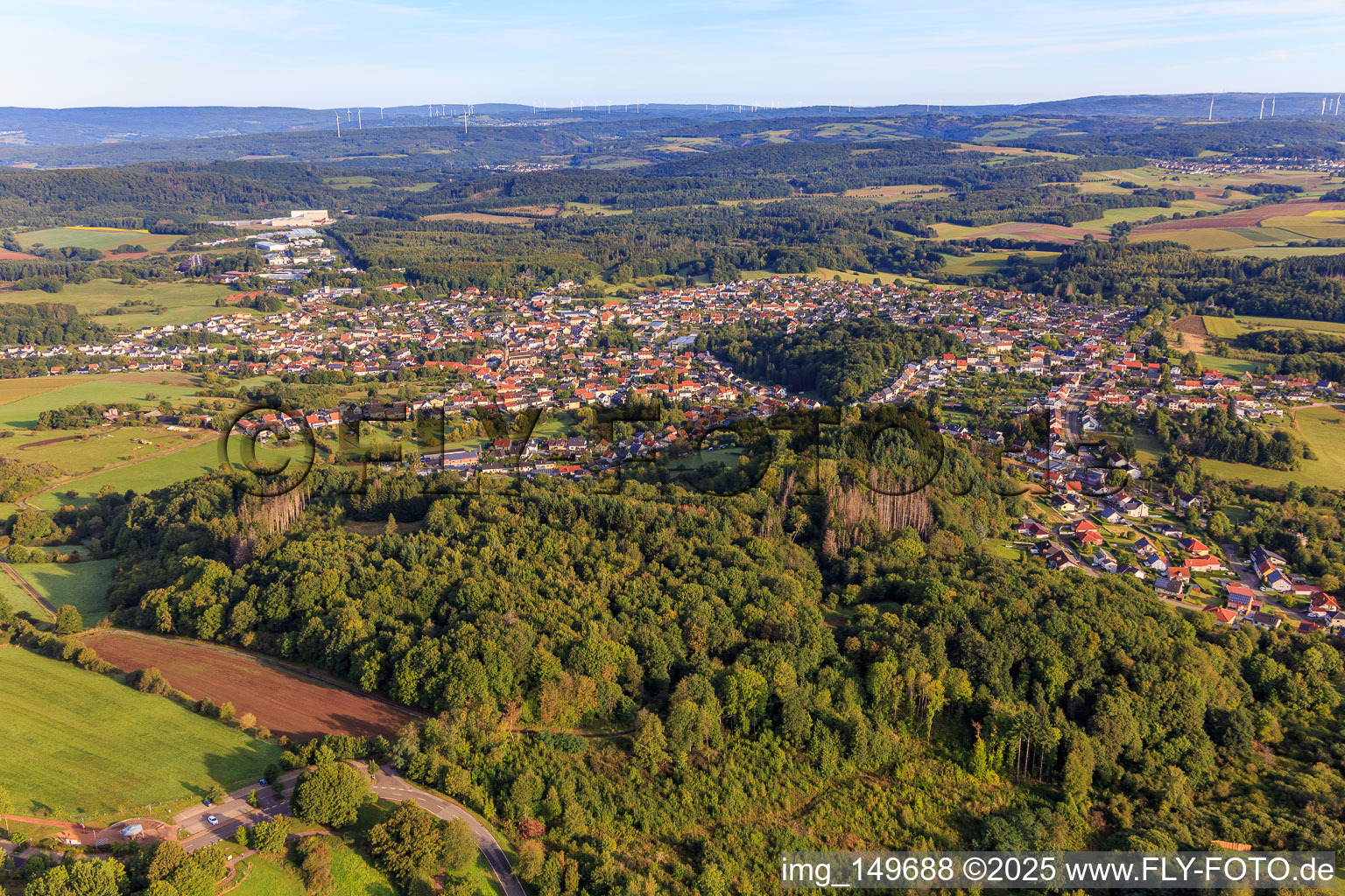Theley von Süden in Tholey im Bundesland Saarland, Deutschland