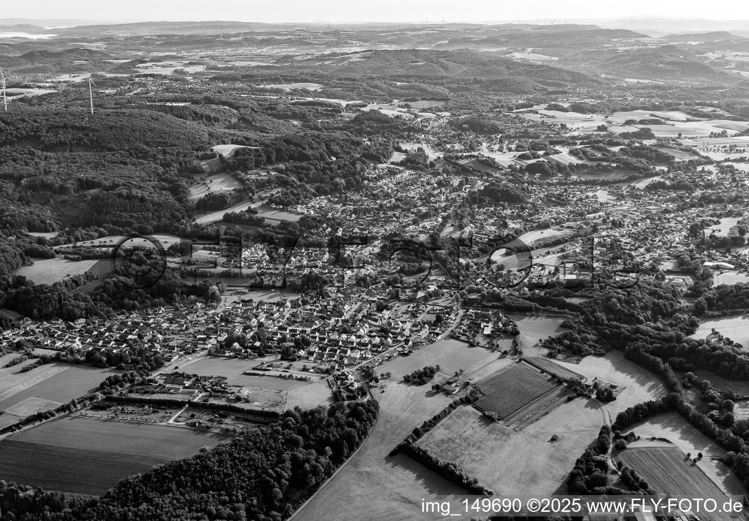Osenbach von Osten in Oberthal im Bundesland Saarland, Deutschland