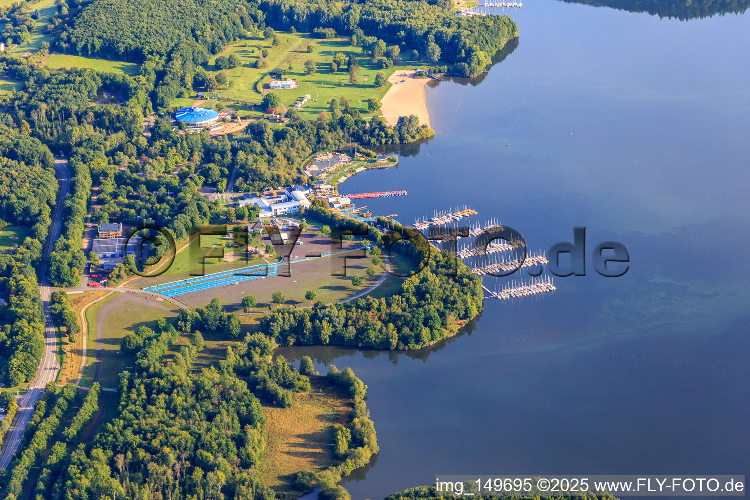 Steganlage am Bostalsee der SALT-Segelschule im Ortsteil Bosen in Nohfelden im Bundesland Saarland, Deutschland