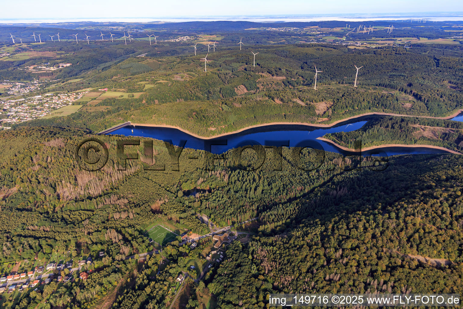 Stausee Nonnweiler im Ortsteil Otzenhausen im Bundesland Saarland, Deutschland