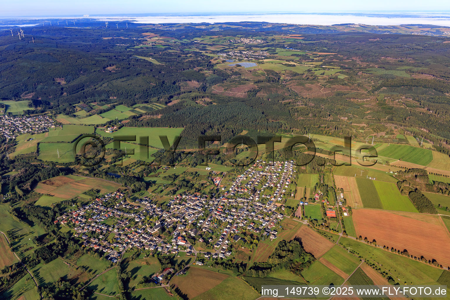 Gusenburg von Osten im Bundesland Rheinland-Pfalz, Deutschland