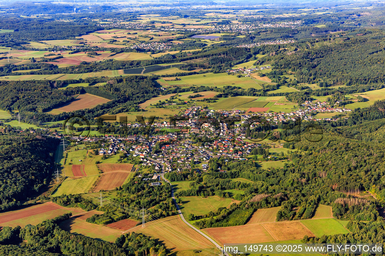 Wadrill von Nordosten in Wadern im Bundesland Saarland, Deutschland