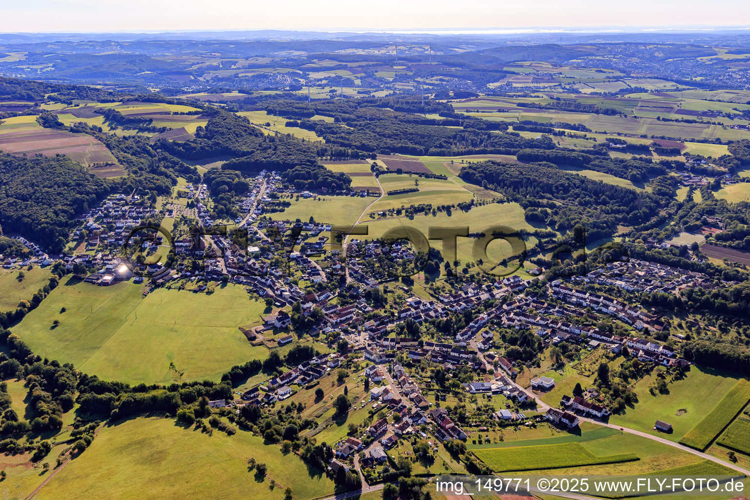 Gresaubach von Nordwesten in Lebach im Bundesland Saarland, Deutschland