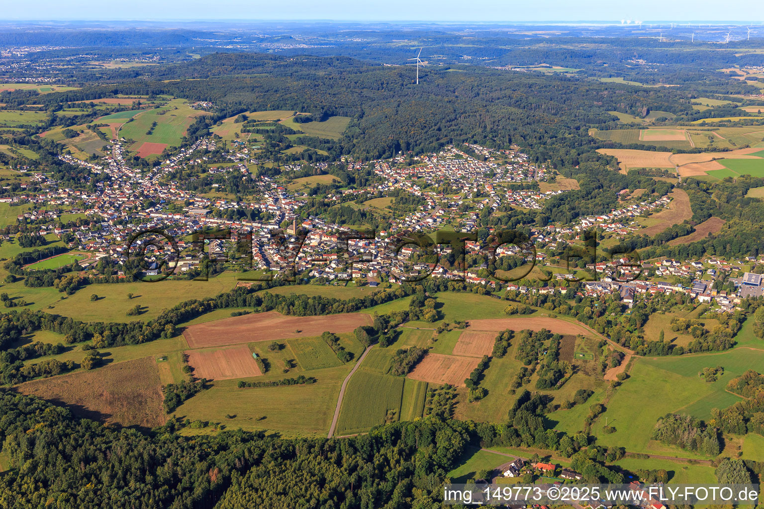 Luftbild von Hüttersdorf von Osten in Schmelz im Bundesland Saarland, Deutschland