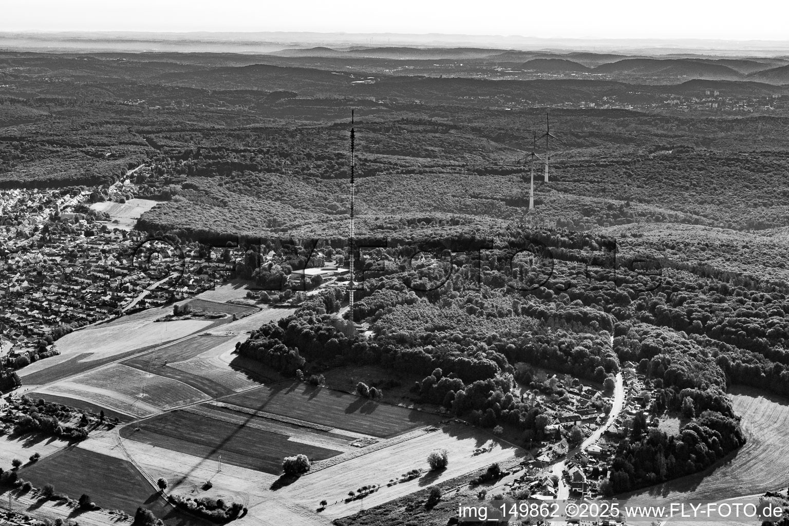 Sendeanlage Püttlingen-Schoksberg im Ortsteil Köllerbach im Bundesland Saarland, Deutschland