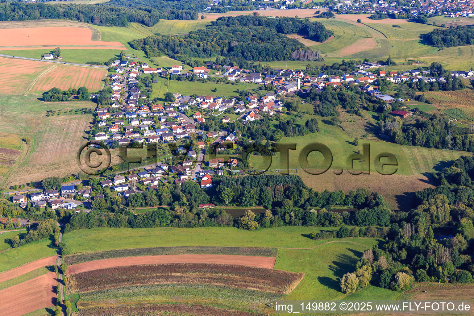 Eidenborn von Süden in Lebach im Bundesland Saarland, Deutschland