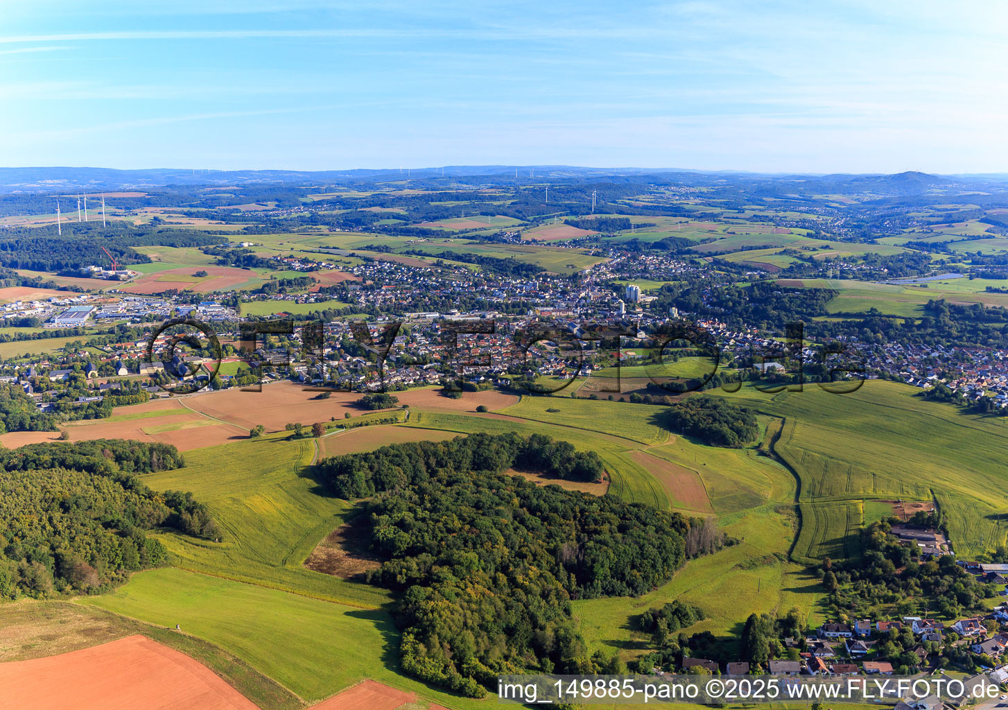 Lebach von Südwesten im Bundesland Saarland, Deutschland