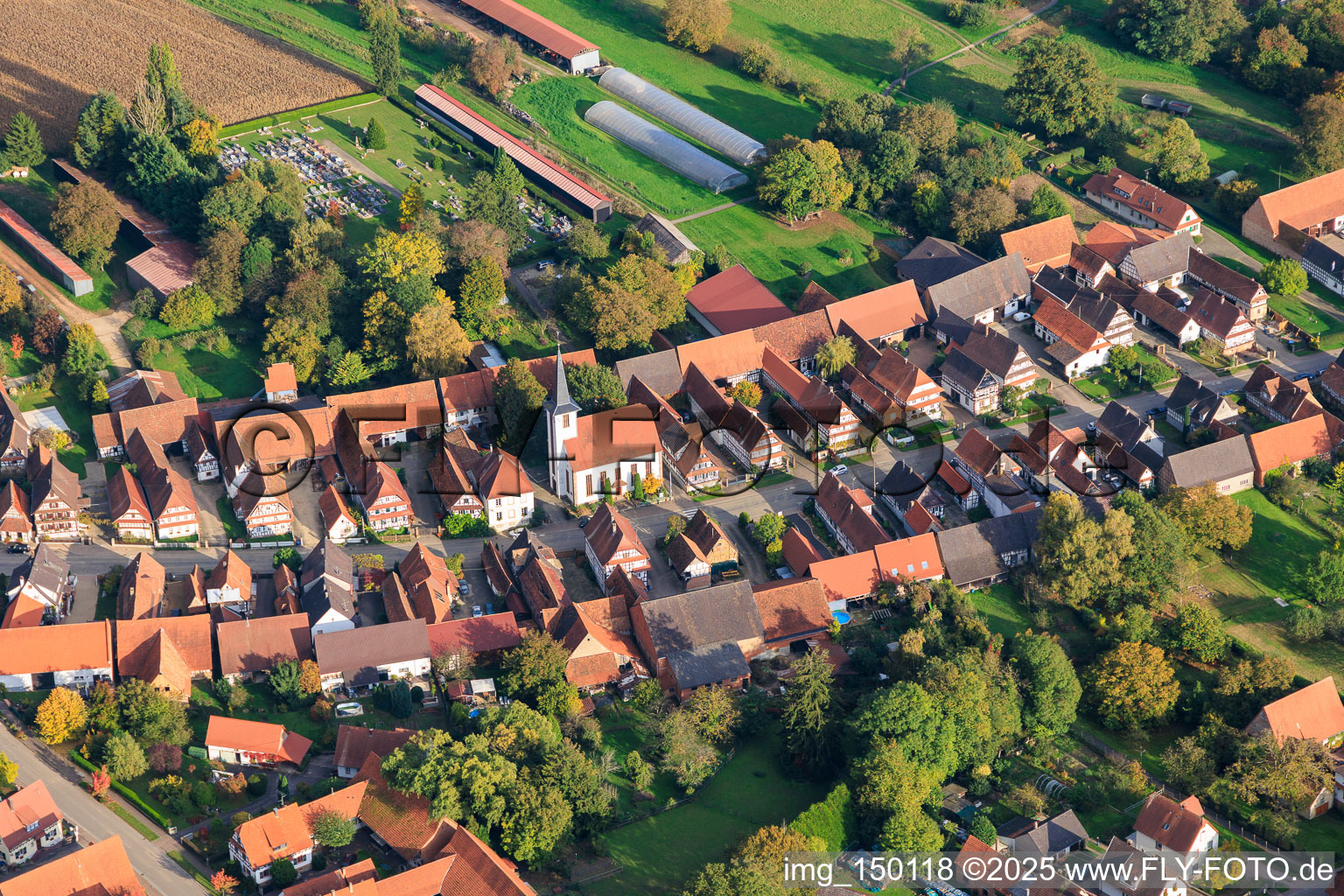 Rue des Églises in Seebach im Bundesland Bas-Rhin, Frankreich