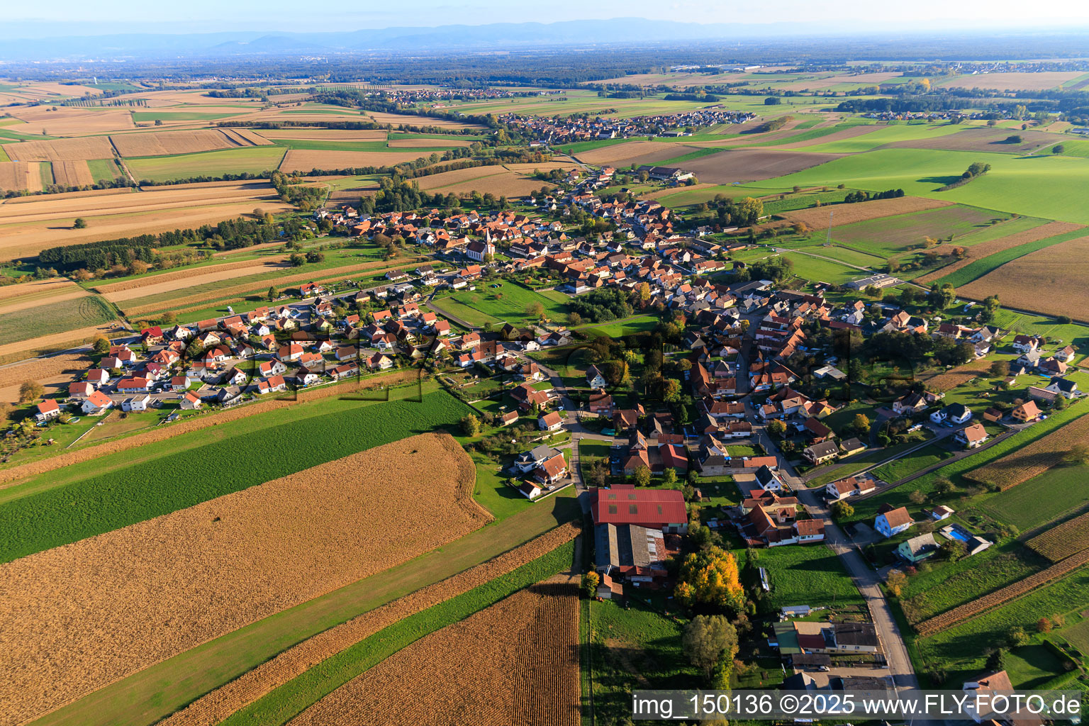 Aschbach aus Norden im Bundesland Bas-Rhin, Frankreich