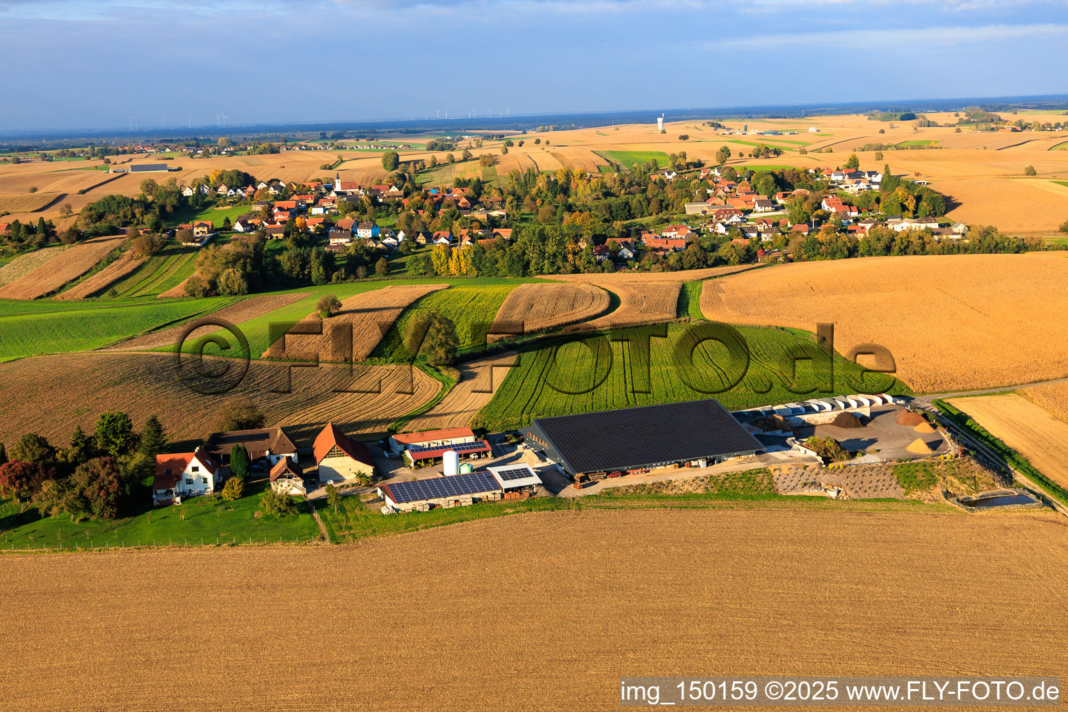 Ortsteil Neugartenhof mit SAS VITA COMPOST in Niederrœdern im Bundesland Bas-Rhin, Frankreich