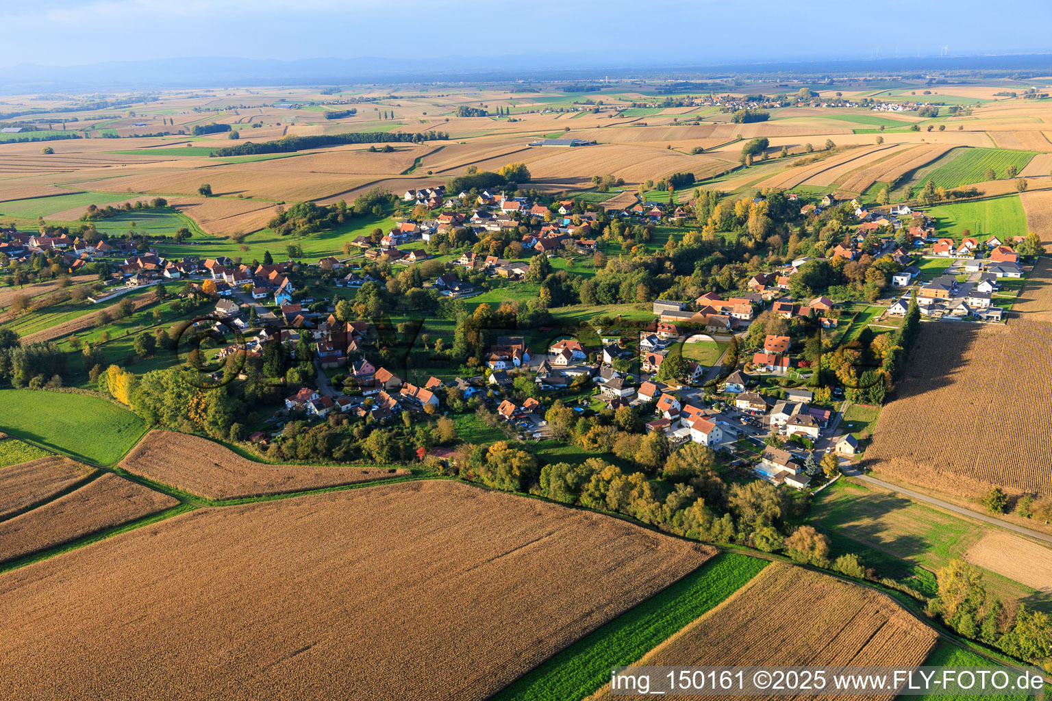Eberbach-Seltz von Süden im Bundesland Bas-Rhin, Frankreich