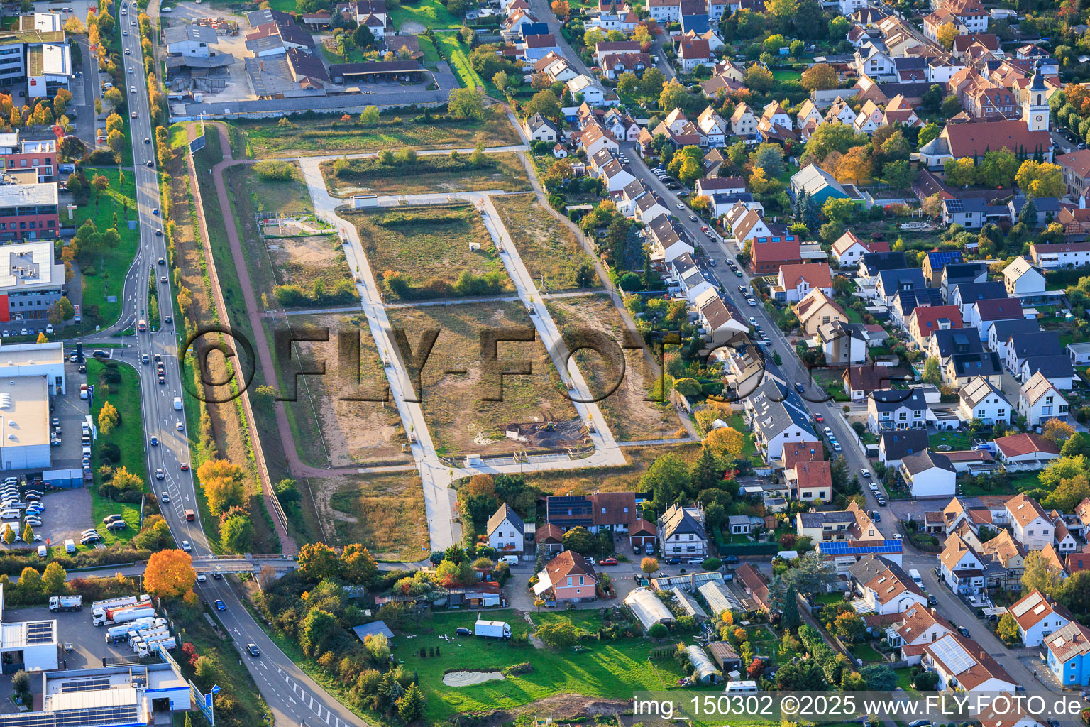 Neubaugebiet Im Storchenring in Erschliessung im Ortsteil Queichheim in Landau in der Pfalz im Bundesland Rheinland-Pfalz, Deutschland