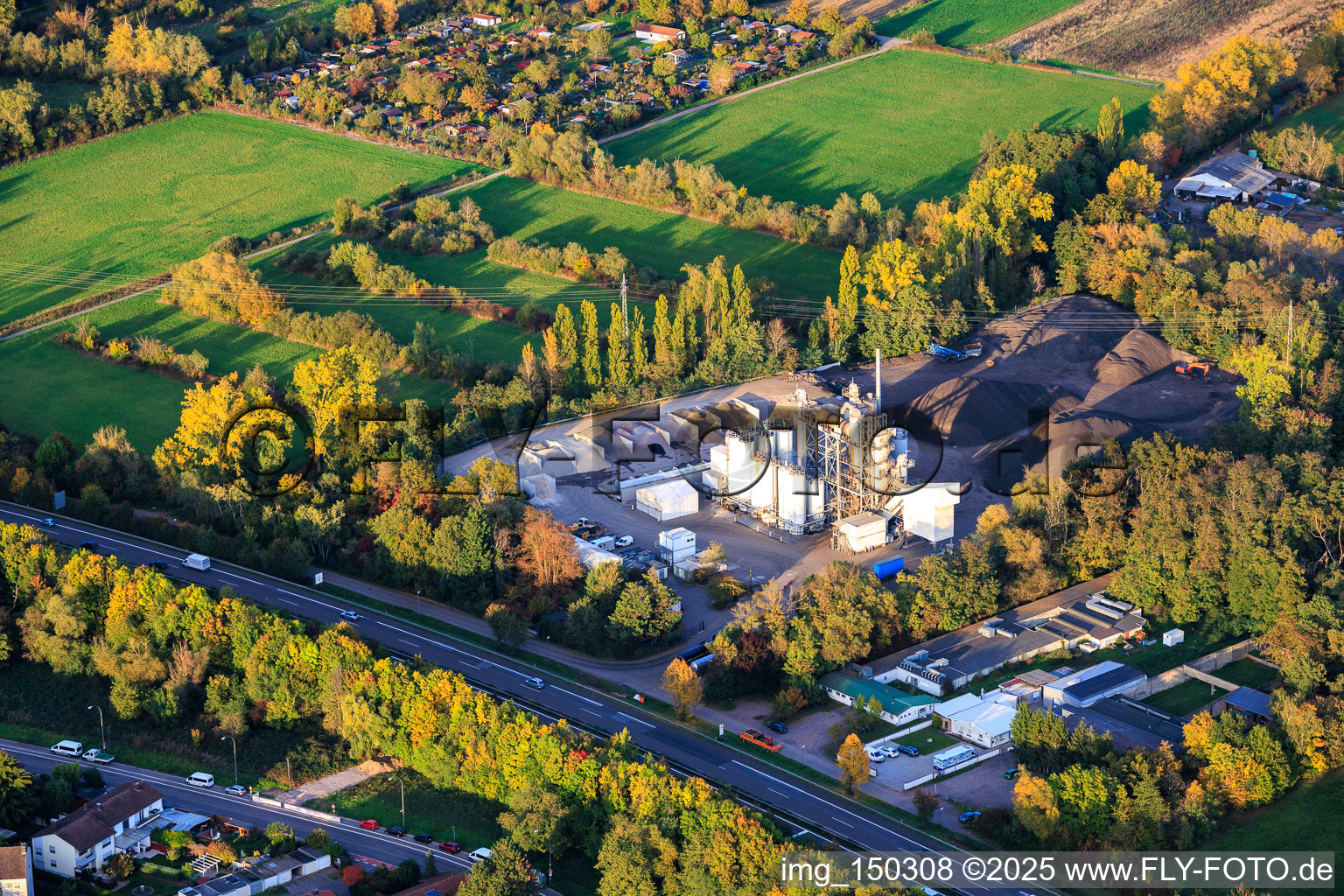 Luftbild von Asphaltmischwerk Landau Juchem KG in Landau in der Pfalz im Bundesland Rheinland-Pfalz, Deutschland