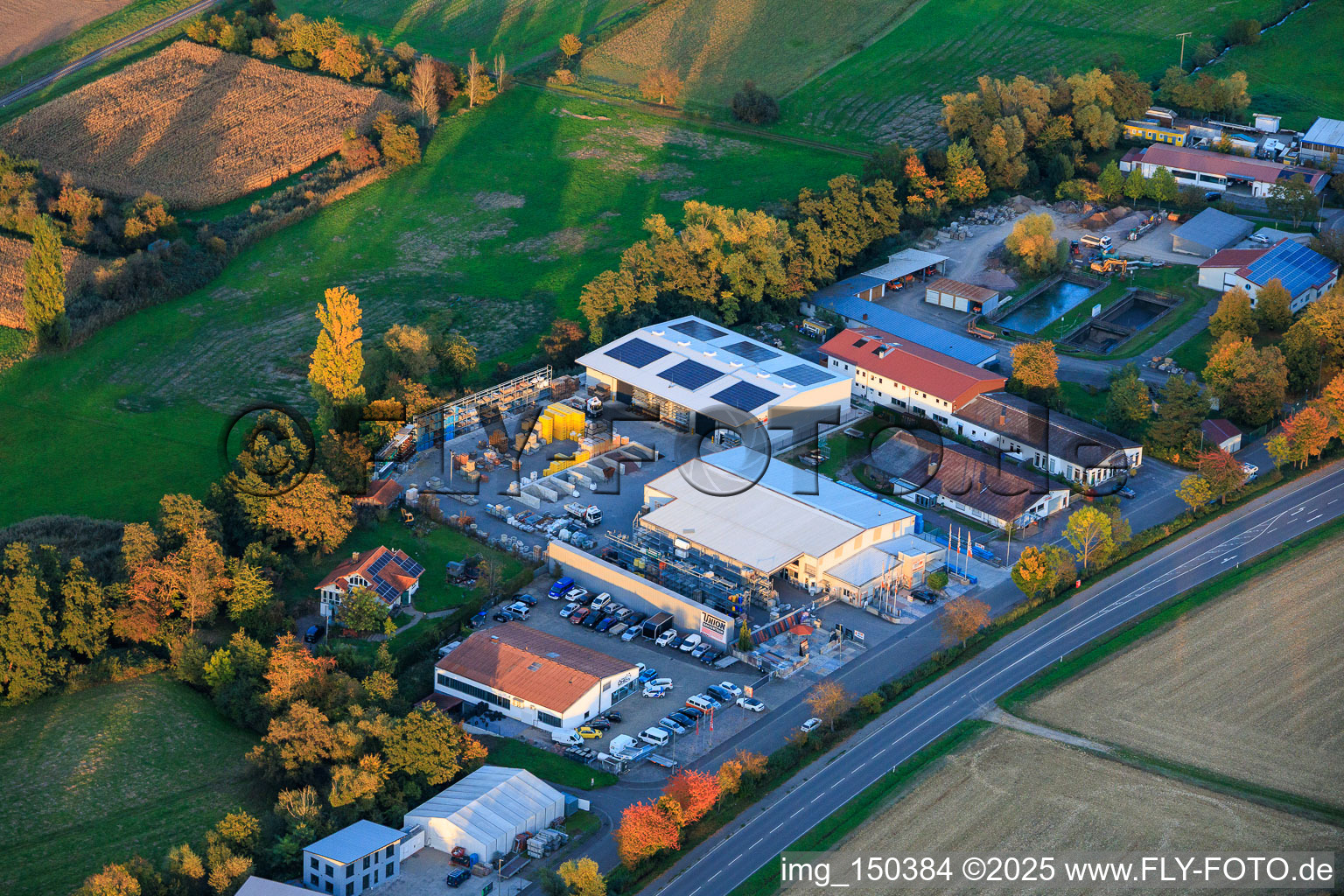 Luftbild von Union Bauzentrum Hornbach BZA-Kapellen in Kapellen-Drusweiler im Bundesland Rheinland-Pfalz, Deutschland