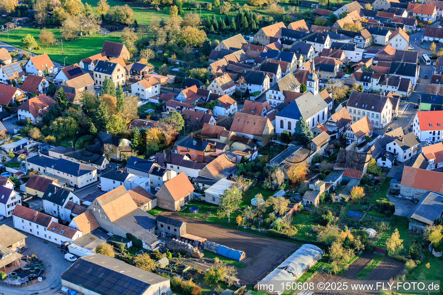 Protestantische Kirche Westheim im Bundesland Rheinland-Pfalz, Deutschland