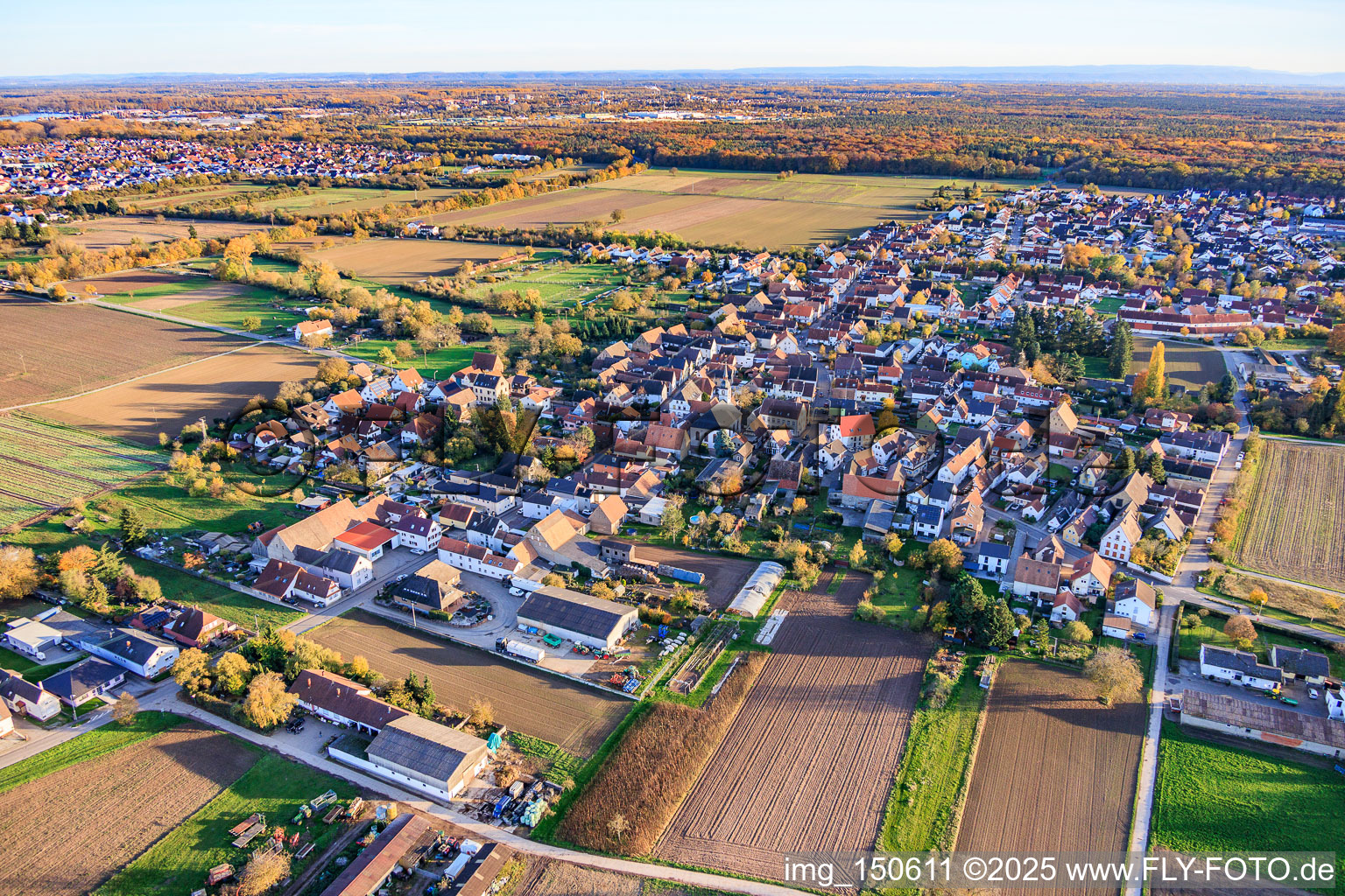 Luftbild von Westheim von Nordwesten im Bundesland Rheinland-Pfalz, Deutschland