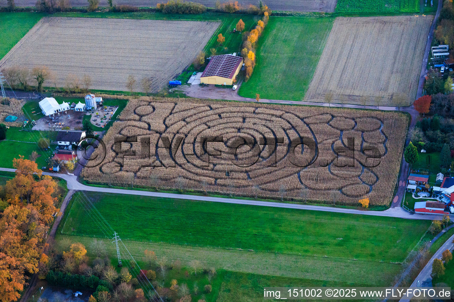 Silo 9 Maislabyrinth Seehof in Steinweiler im Bundesland Rheinland-Pfalz, Deutschland