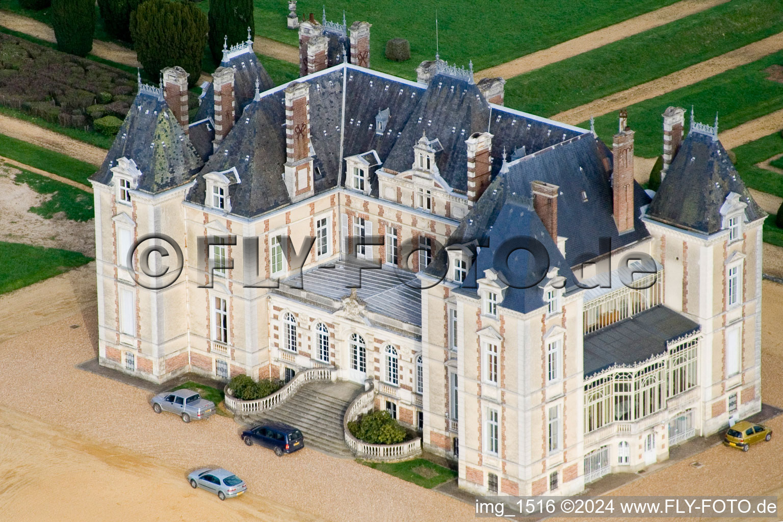 Palais des Schloss Le Chateau de la Pierre in Coudrecieux im Bundesland Sarthe, Frankreich