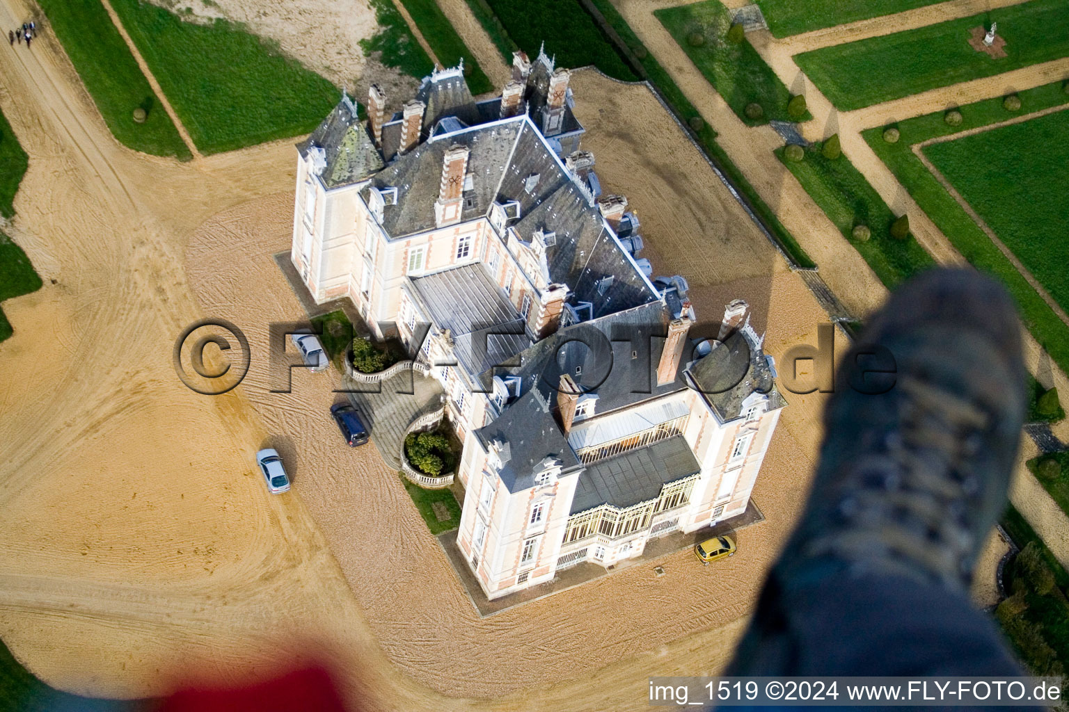 Palais des Schloss Le Domaine de la Pierre in Coudrecieux im Bundesland Sarthe, Frankreich
