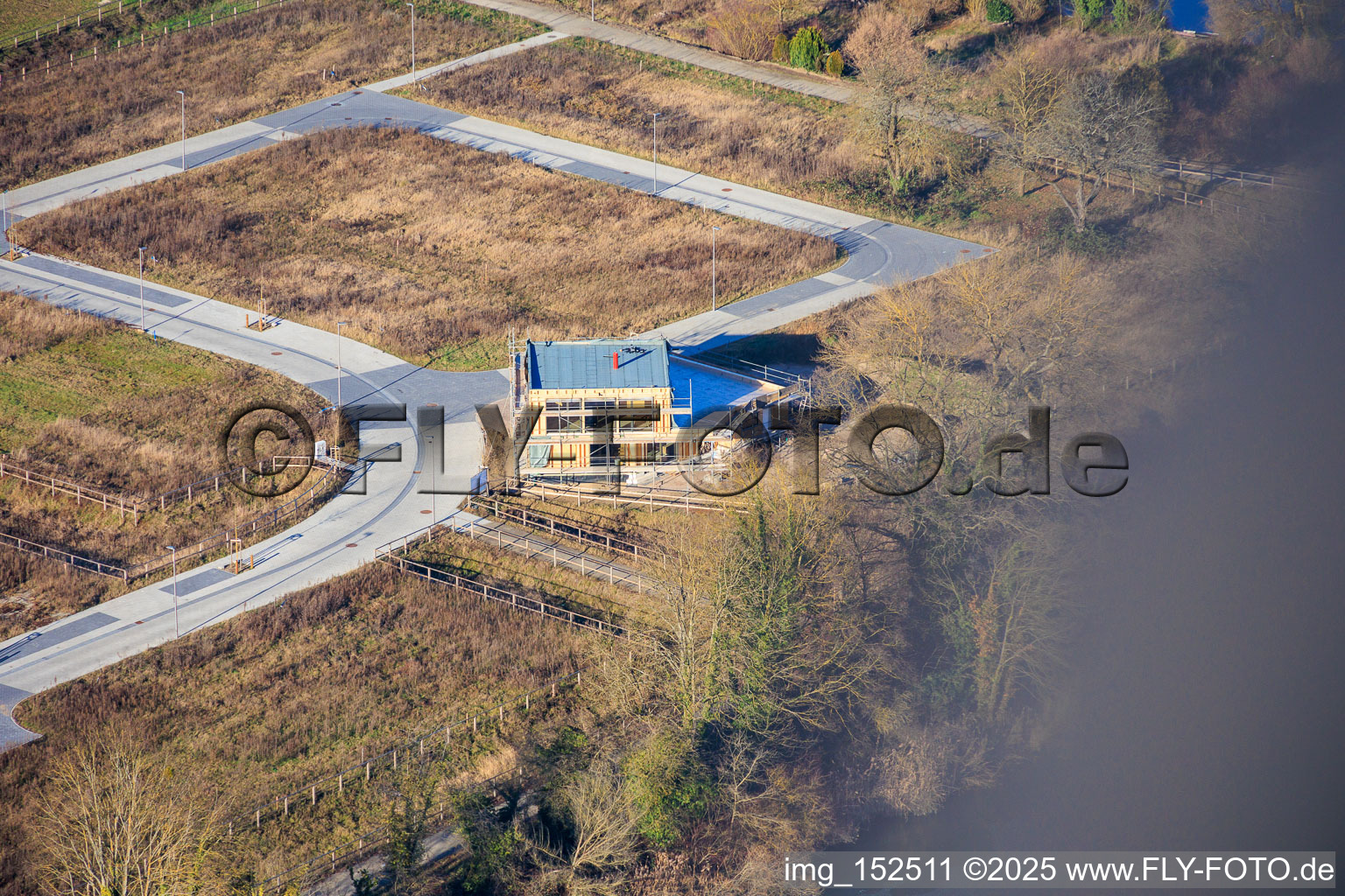 Neubaugebiet zwischen Michelsbach und Fischmal in Leimersheim im Bundesland Rheinland-Pfalz, Deutschland