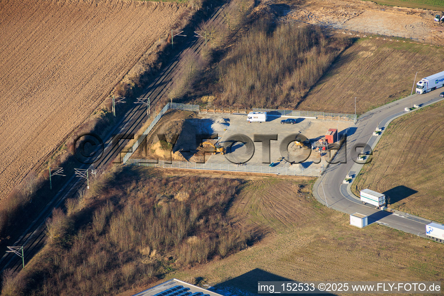 Industriegebiet im Im Speyerer Tal in Rülzheim im Bundesland Rheinland-Pfalz, Deutschland