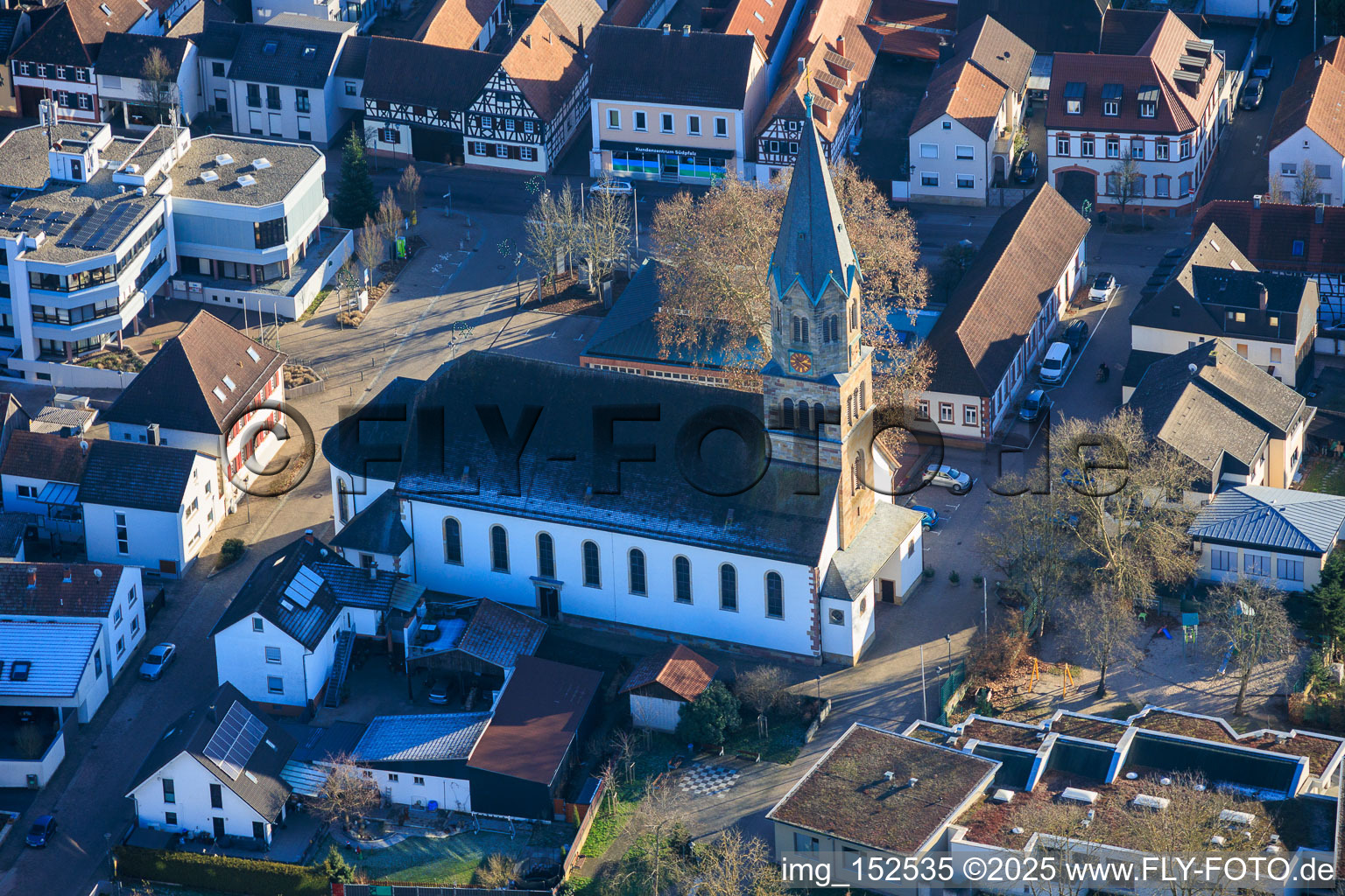 Kirche St. Mauritius in Rülzheim im Bundesland Rheinland-Pfalz, Deutschland