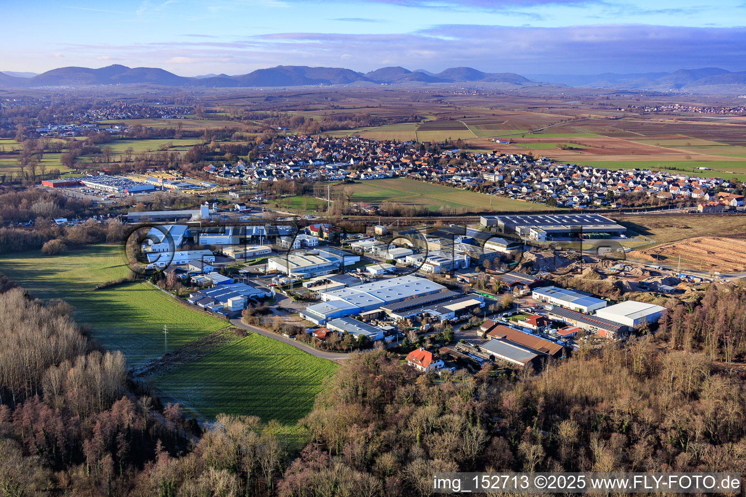 Industriegebiet Große Ahlmühle in Wörth am Rhein im Bundesland Rheinland-Pfalz, Deutschland