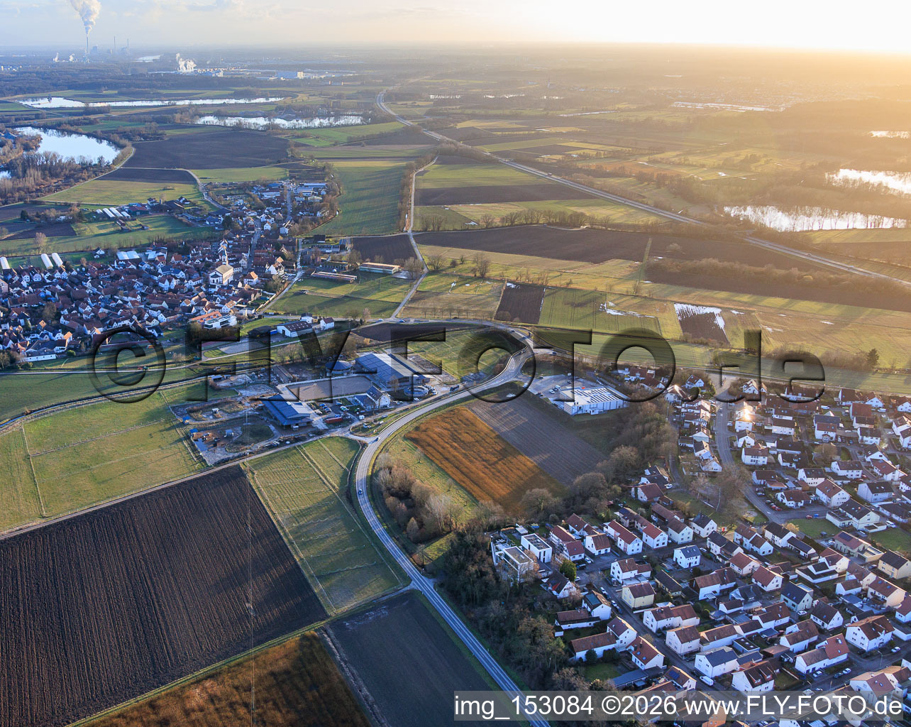 Luftbild von Erlenhof Neupotz im Bundesland Rheinland-Pfalz, Deutschland
