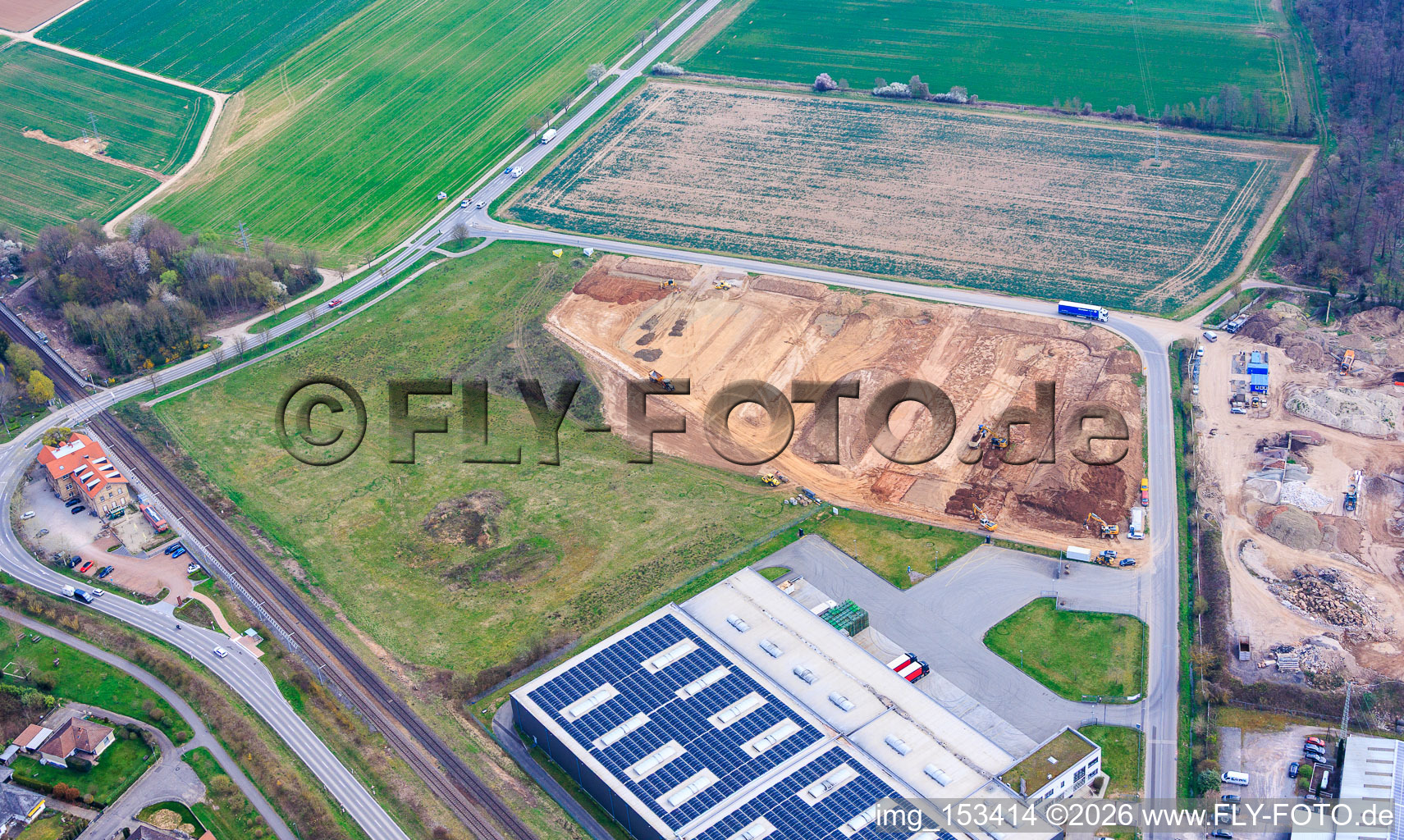 Erweiterung des Gewerbegebiet Große Ahlmühle in Rohrbach im Bundesland Rheinland-Pfalz, Deutschland