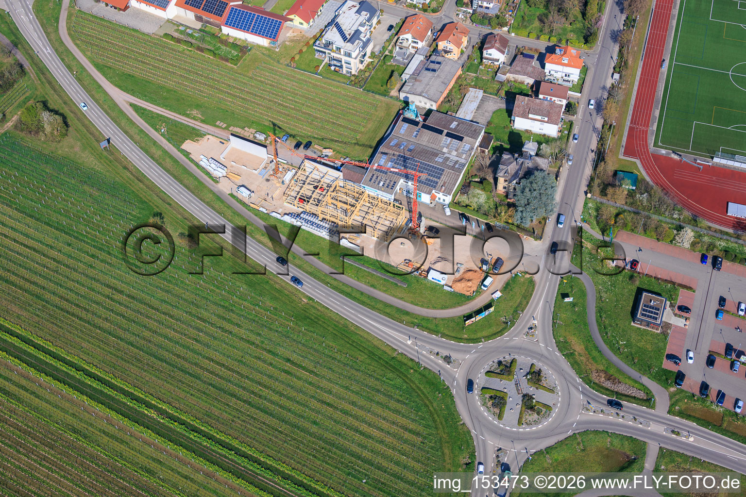 Neubaustelle der Blumeyer GmbH Bau- u. Möbeltischlerei in Maikammer im Bundesland Rheinland-Pfalz, Deutschland