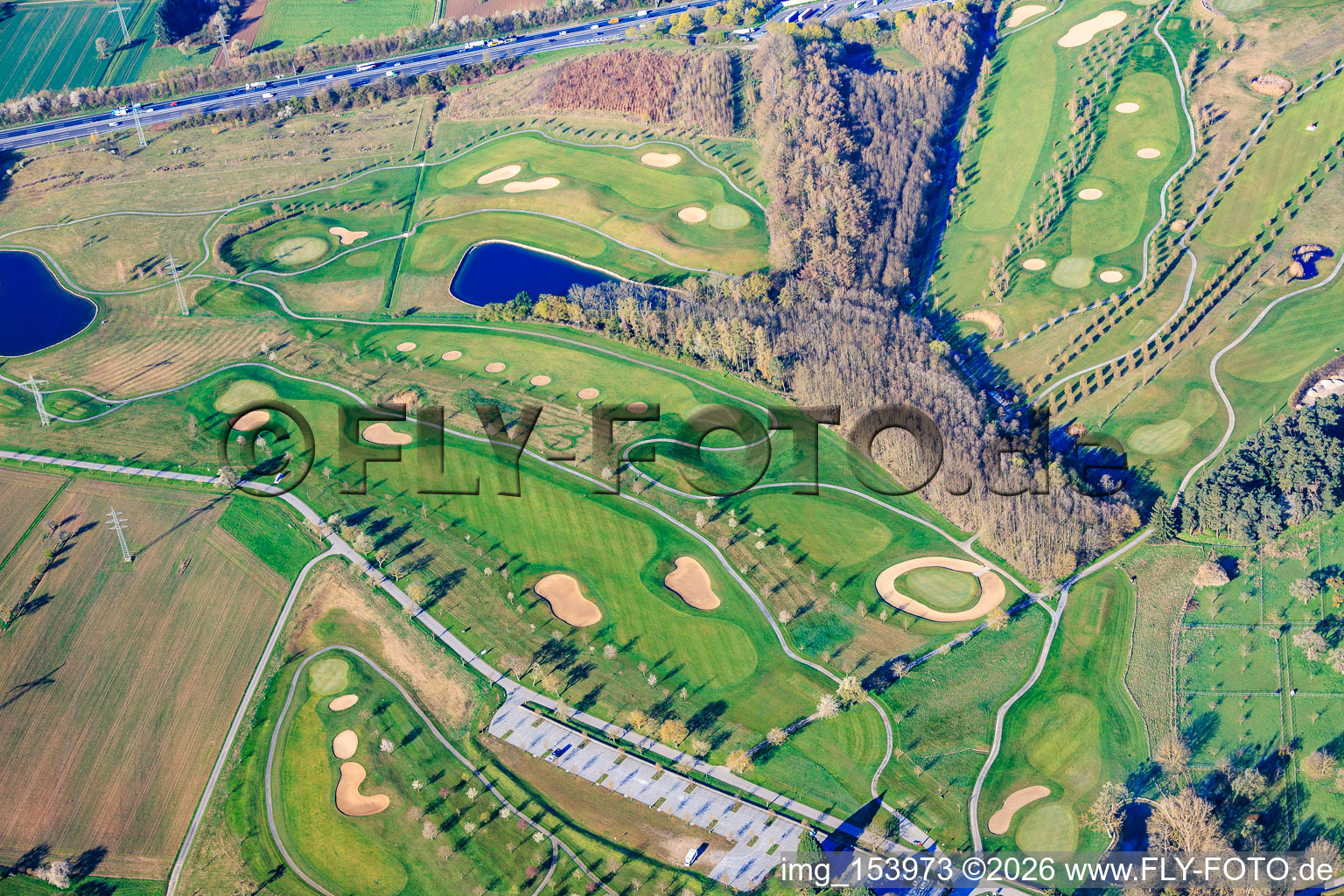 Golfplatz Golfpark Karlsruhe - GOLF absolute am Gut Batzenhof im Ortsteil Hohenwettersbach im Bundesland Baden-Württemberg, Deutschland