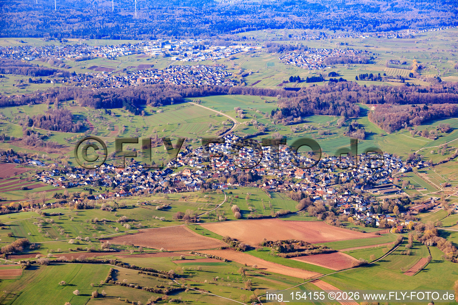 Ottenhausen von Nordosten in Straubenhardt im Bundesland Baden-Württemberg, Deutschland