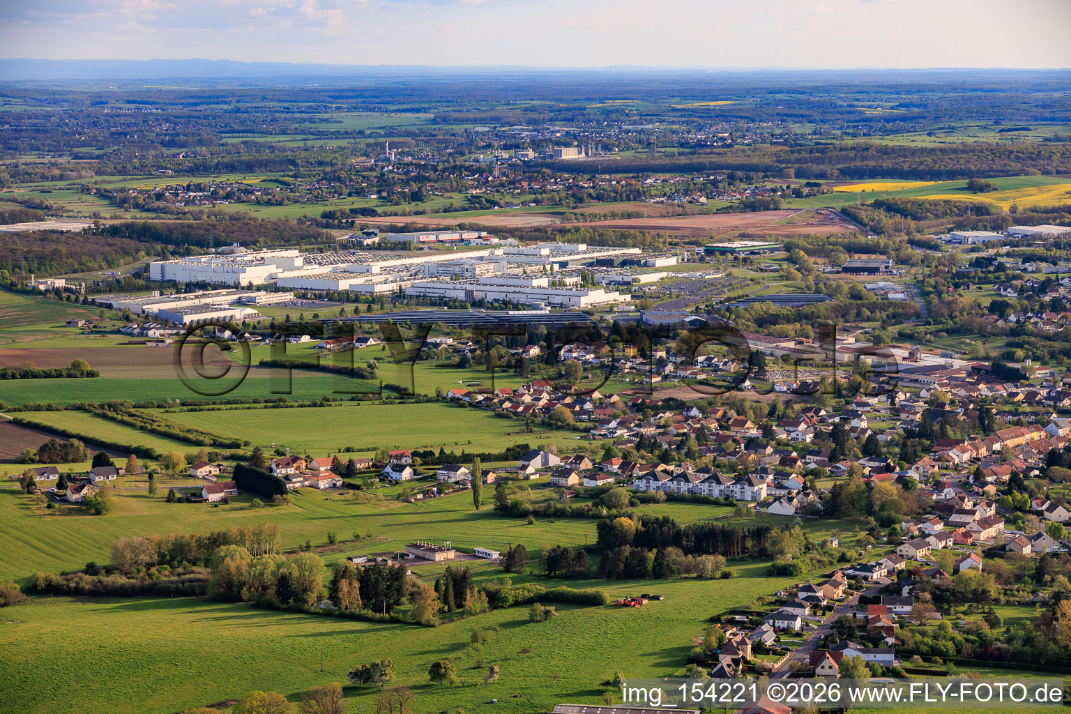 Industriegebiet Zone Europôle, mit MAHLE Behr France Hambach S.A.S. und INEOS im Bundesland Moselle, Frankreich