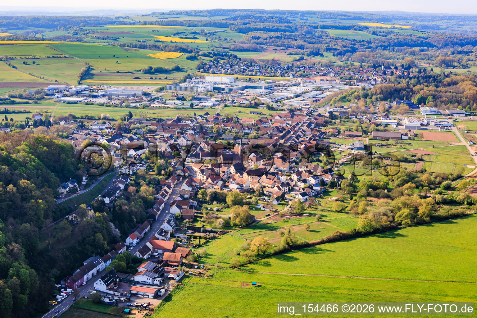 Webenheim von Norden in Blieskastel im Bundesland Saarland, Deutschland