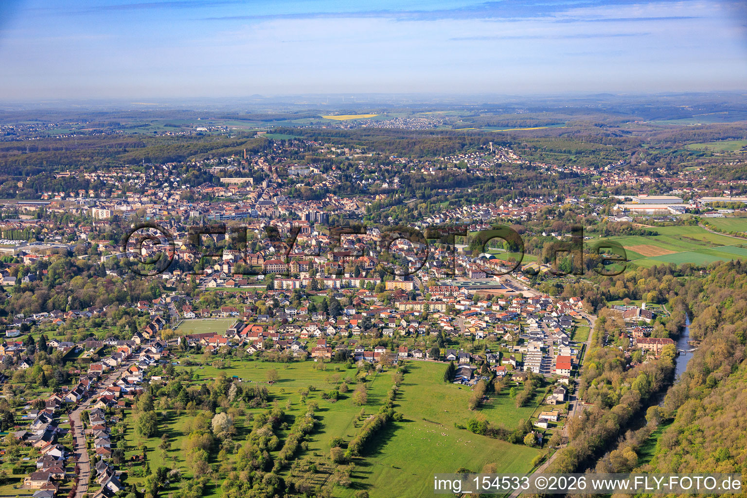 Blies Nord aus Nordosten in Saargemünd im Bundesland Moselle, Frankreich