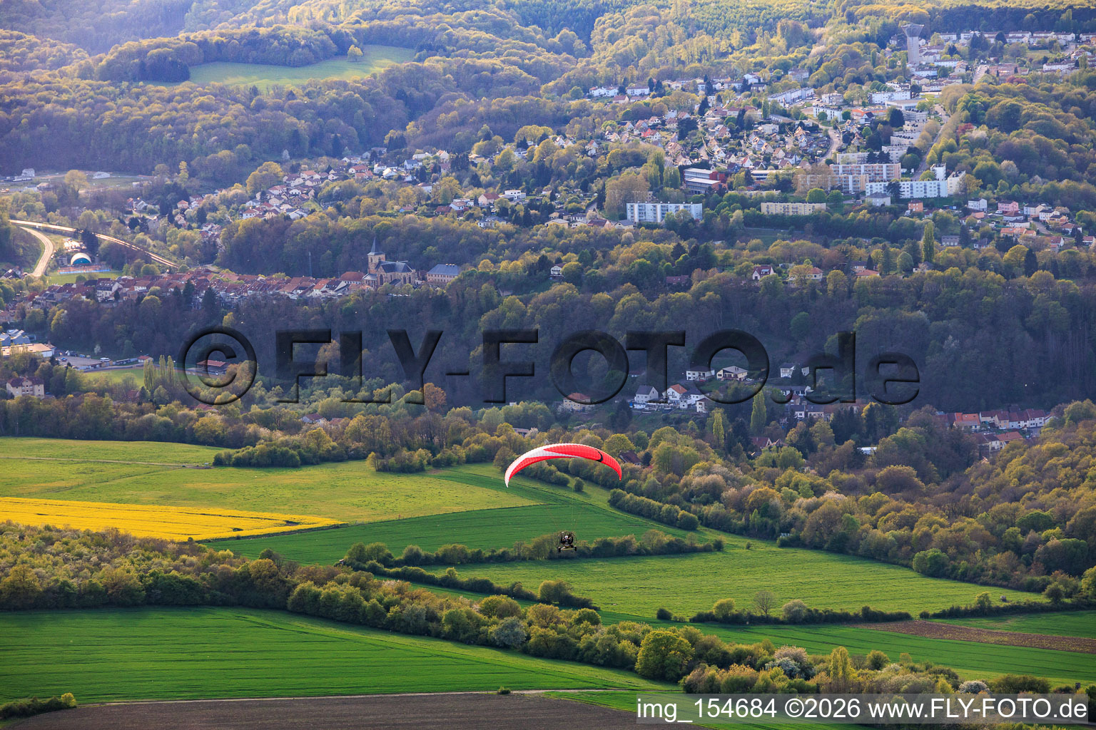 Hombourg-Haut von Osten im Bundesland Moselle, Frankreich