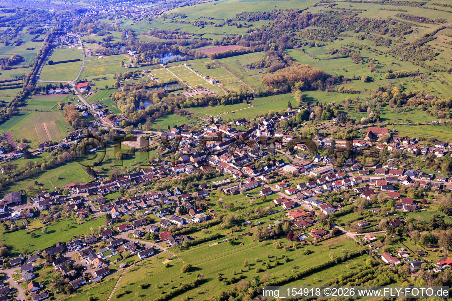 Reinheim von Nordosten in Gersheim im Bundesland Saarland, Deutschland