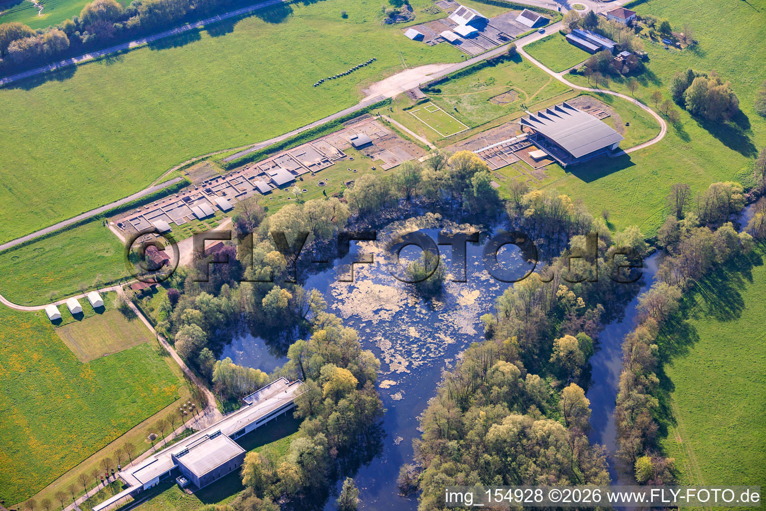 Naturschutzgebiet am Römermuseum Bliesbruck im Bundesland Moselle, Frankreich