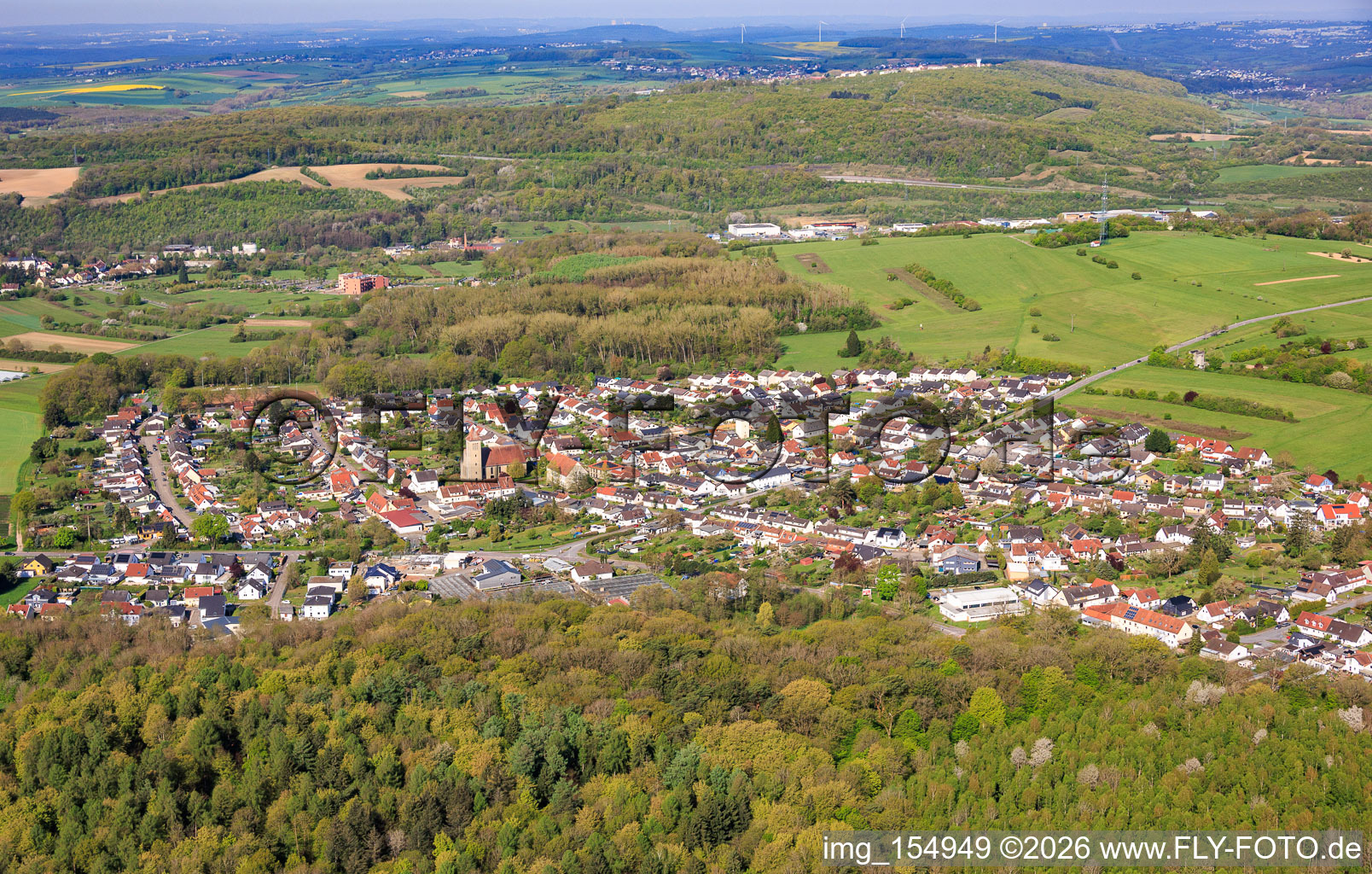Sitterswald von Südosten in Kleinblittersdorf im Bundesland Saarland, Deutschland