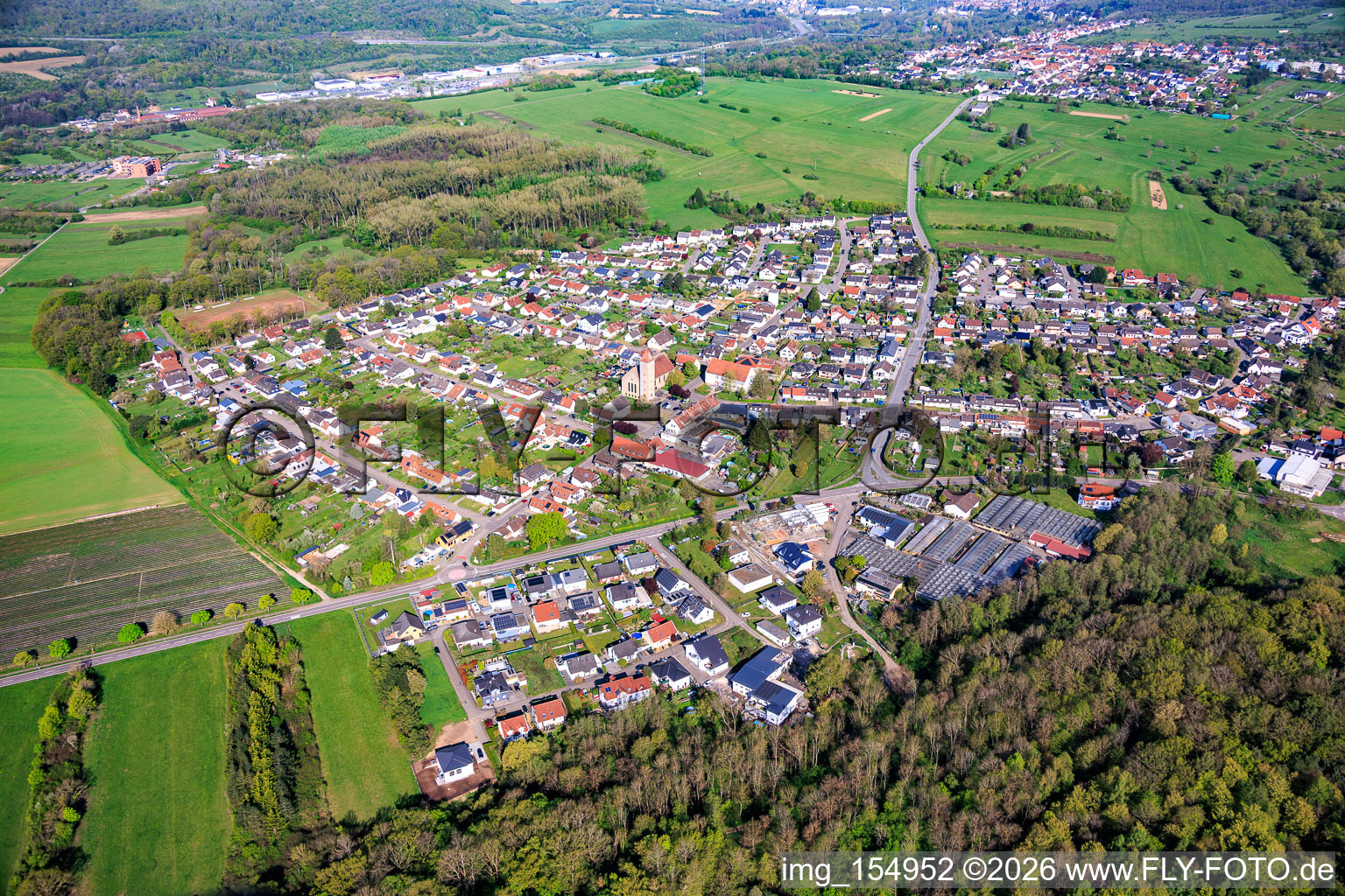 Sitterswald von Süden in Kleinblittersdorf im Bundesland Saarland, Deutschland