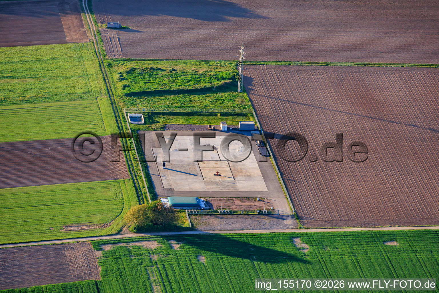 Claim der Palatina GeoCon GmbH & Co. KG - Erkundungsbohrung Schwegenheim (SCWH1) im Bundesland Rheinland-Pfalz, Deutschland