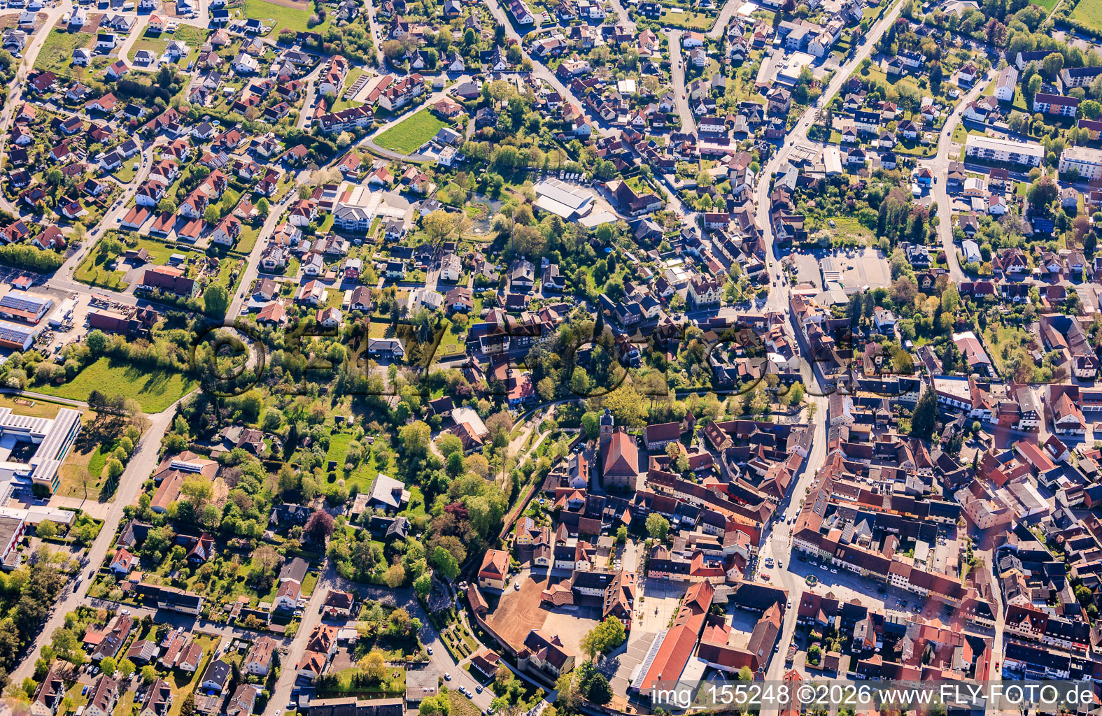 Altstadt mit Markt und Jagdschloss Bad Rodach im Bundesland Bayern, Deutschland