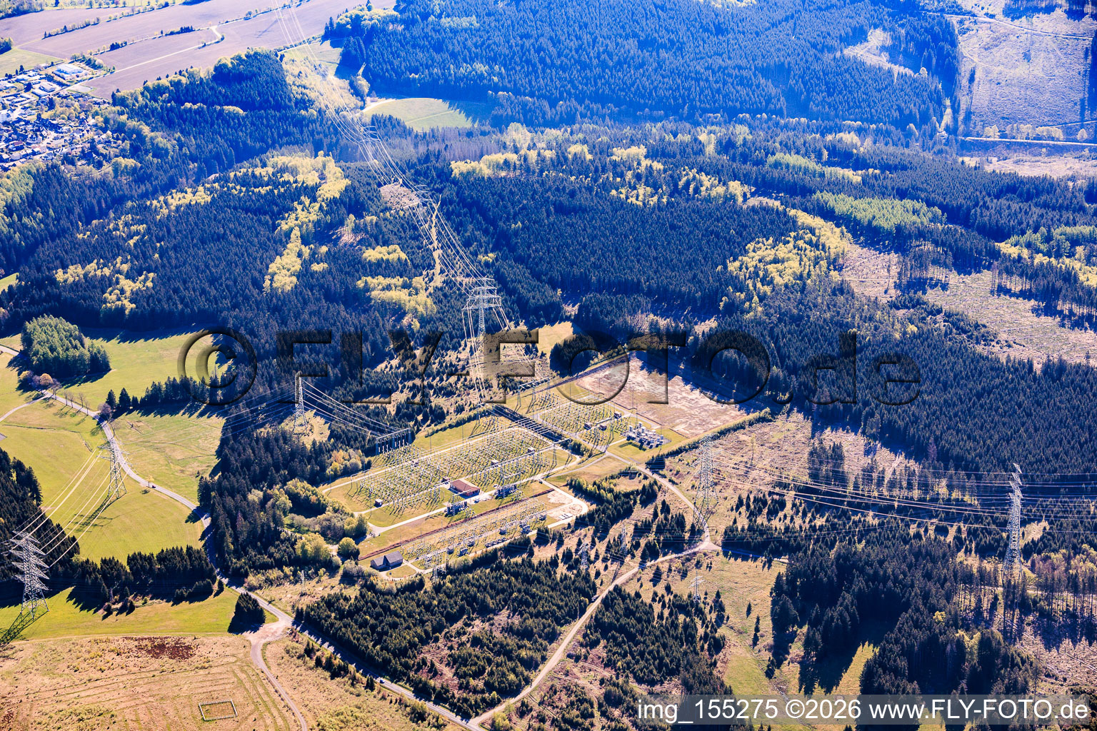 Umspannwerk Großbreitenbach im Ortsteil Wald Oberbreitenbach in Verwaltungsgemeinschaft Großbreitenbach im Bundesland Thüringen, Deutschland