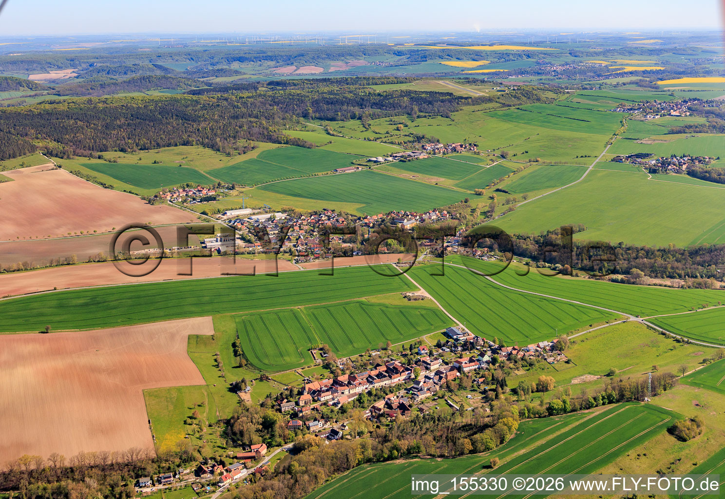 Gröben von Süden in Schlöben im Bundesland Thüringen, Deutschland