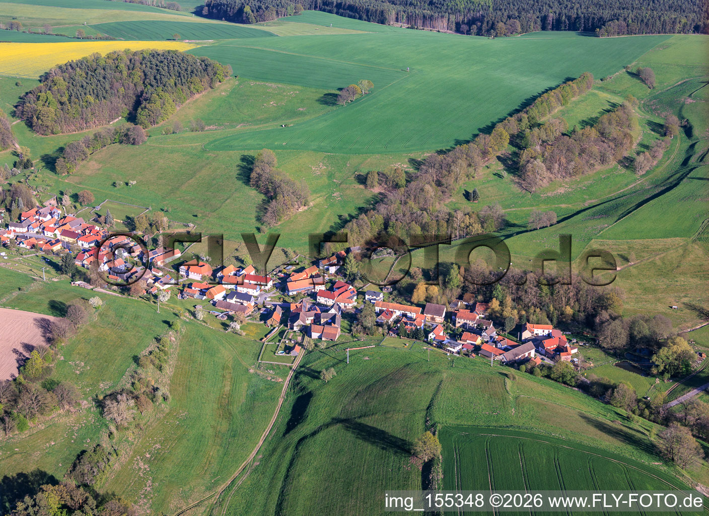 Bremsnitz von Nordwesten im Bundesland Thüringen, Deutschland