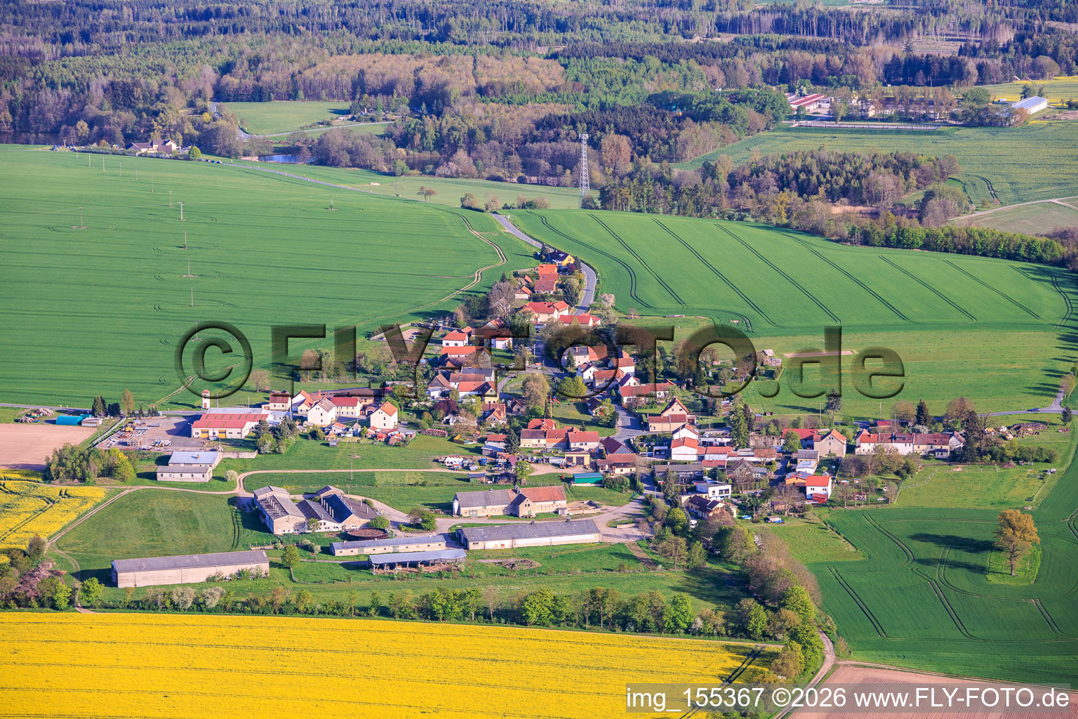 Grobengereuth von Nordwesten im Bundesland Thüringen, Deutschland