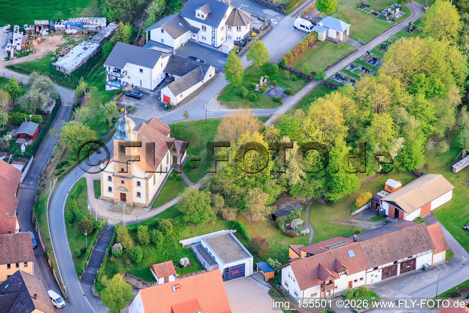 Herz-Jesu-Kirche im Ortsteil Dorgendorf in Baunach im Bundesland Bayern, Deutschland